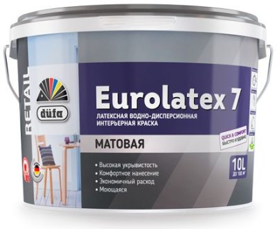 Краска DUFA Retail Eurolatex 7 латексная матовая 2,5 л