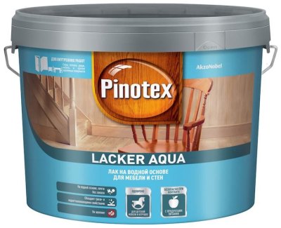 Лак Pinotex Lacker Aqua на водной основе для мебели и стен