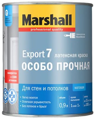 РАСПРОДАЖА Краска MARSHALL Export 7 для стен и потолков