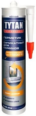 Герметик TYTAN Professional для каминов силикатный Черный 280 мл
