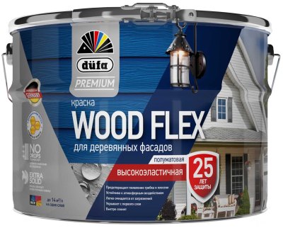 Краска DUFA Premium  WOOD FLEX для деревянных фасадов база 1  2,4л
