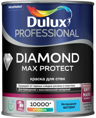 Краска DULUX  Professional DIAMOND MAX PROTECT мат. BW 1 л