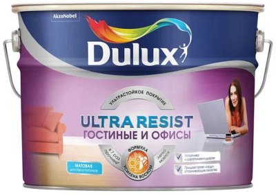 Краска Dulux Ultra Resist Гостиные и офисы BC 9 л