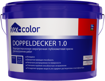 Краска TEX-COLOR  DOPPELDECKER 1.0 интерьерная база 1, 0,9л