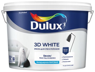 Краска DULUX 3D White BW матовая 5л NEW