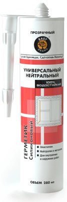 Герметик EAST BRAND Силиконовый Универсальный Нейтральный Прозрачный 280 мл