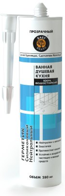 Герметик EAST BRAND Силиконовый Сантехнический Нейтральный Прозрачный 280 мл