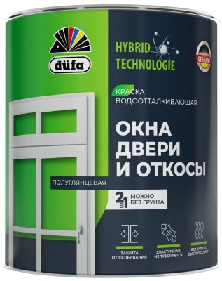 Краска водоотталкивающая DUFA ОКНА, ДВЕРИ и ОТКОСЫ