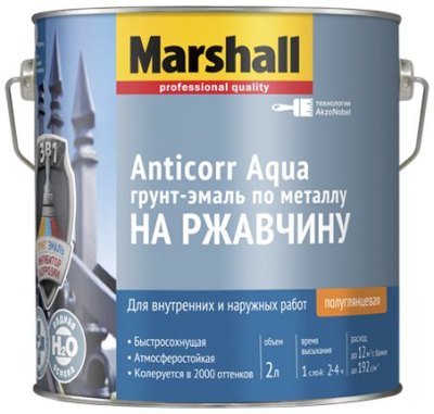 РАСПРОДАЖА Грунт-эмаль MARSHALL Anticorr Aqua по металлу