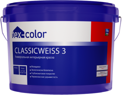 Краска TEX-COLOR CLASSICWEISS 3 база 3, 0,9 л