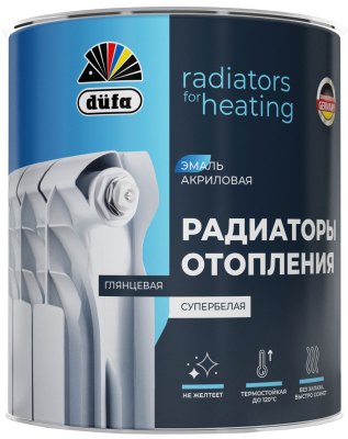 Эмаль DUFA  РАДИАТОРЫ ОТОПЛЕНИЯ акриловая база 1 0,75 л