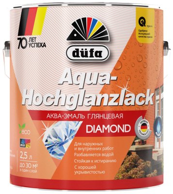 Эмаль DUFA AQUA-SEIDENMATTLACK водная полуматовая белая 2л