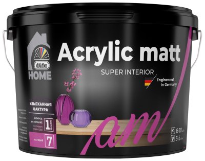 Краска в/д DUFA Home Acrylic MATT база 1 9 л