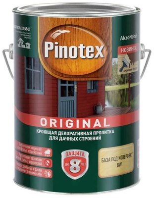 Пропитка Pinotex Original кроющая для дачных строений