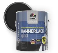 Эмаль DUFA Premium HAMMERLACK гладкая на ржавчину RAL-9005 чёрный  750мл