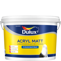 Краска Dulux Acryl Matt глубокоматовая BW 9 л