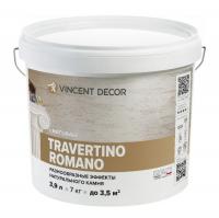 Декоративное покрытие VINCENT DECOR Travertino Romano 7 кг., эфф. натур. Камня