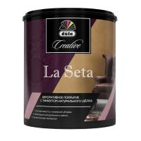 DUFA Creative Декор. покрытие La Seta с эфф. шелка база Argento ST-001 1кг.