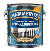 Краска молотковая для металла HAMMERITE RU RAL7042 Серая 2 л