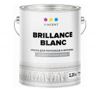 Краска VINCENT Brillance Blanc для потолков и лепнины База A 0,8 л
