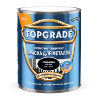 Краска TOPGRADE для металла глад.глянц. RAL9005 Черная 0,75 л