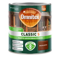 Пропитка OMNITEX CLASSIC S Деревозащитное средство КРАСНОЕ ДЕРЕВО 2,5 л