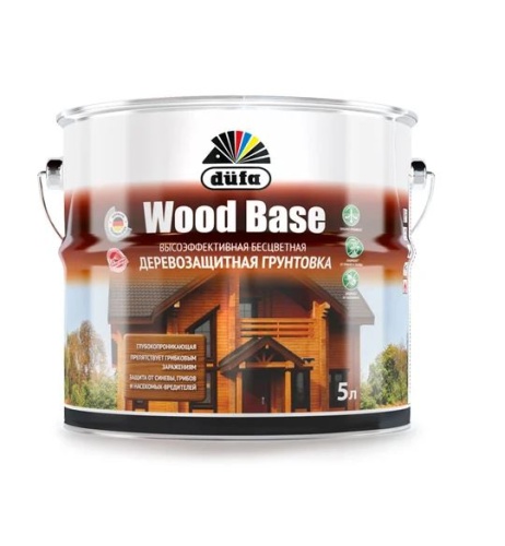 Грунт DUFA Wood Base с биоцидом бесцветный 1 л