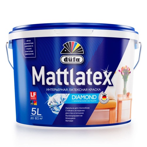 Краска в/д DUFA  MATTLATEX RD100 влагостойкая матовая 9л