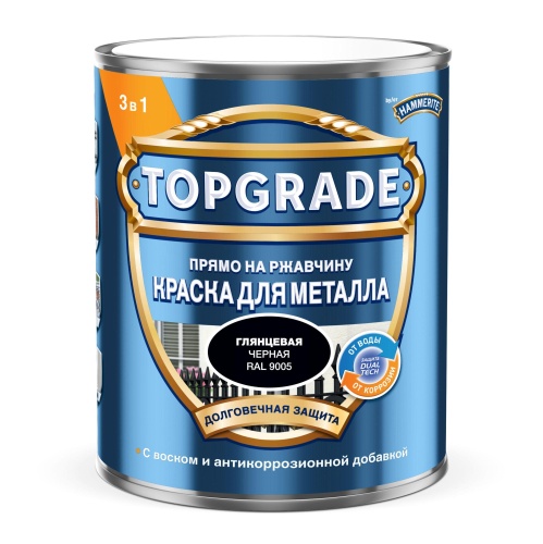 Краска Topgrade Гладкая RAL9005 Черная 0,75л