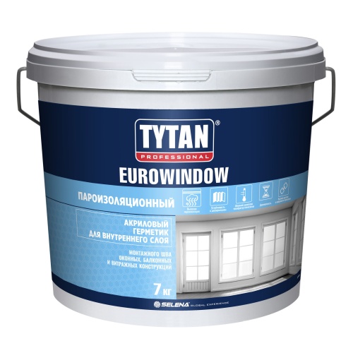 РАСПРОДАЖА TYTAN Prof. EUROWINDOW Герметик акриловый Наружный Паропроницаемый 7 кг, К2