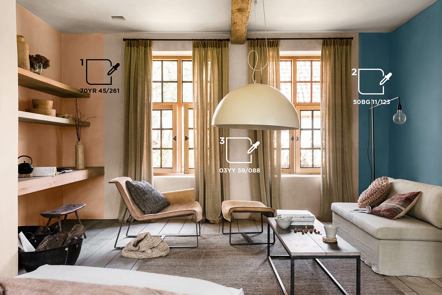 Цветовая палитра DULUX для гостинной