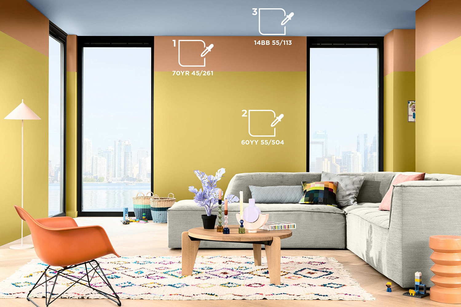 Цветовая палитра DULUX для гостинной