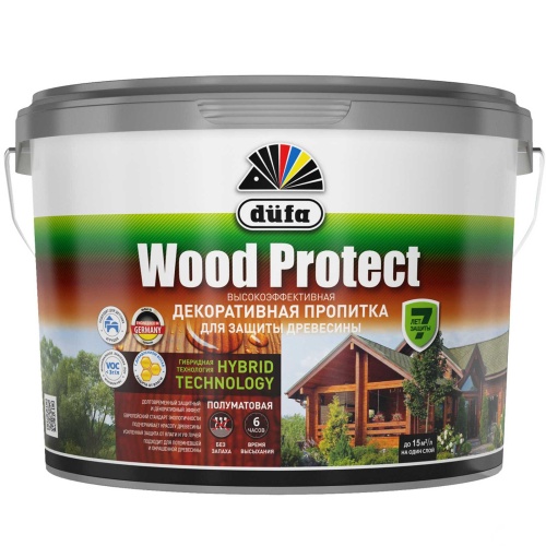 Пропитка DUFA Wood Protect для защиты древесины с воском Орех 2,5 л