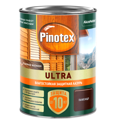 Лазурь влагостойкая PINOTEX ULTRA RU палисандр 0,9 л