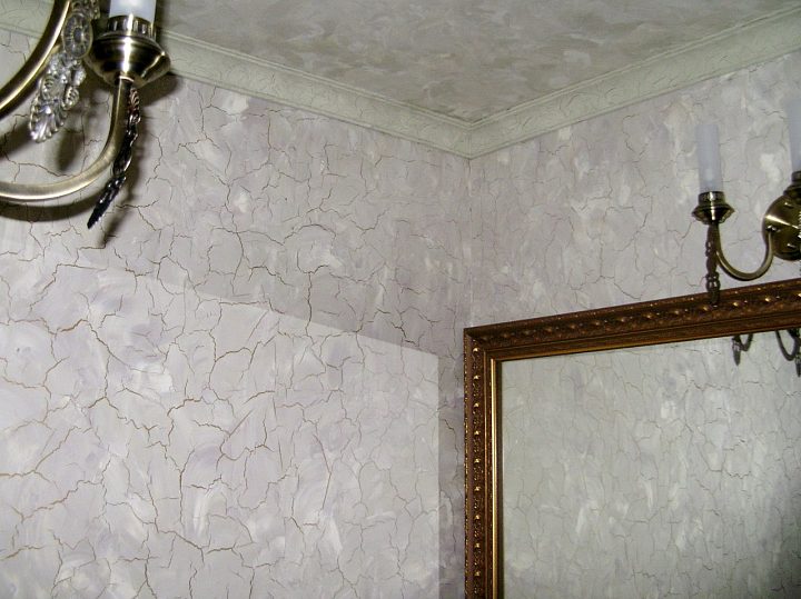 Венецианская штукатурка с эффектом кракелюра. Вид 14