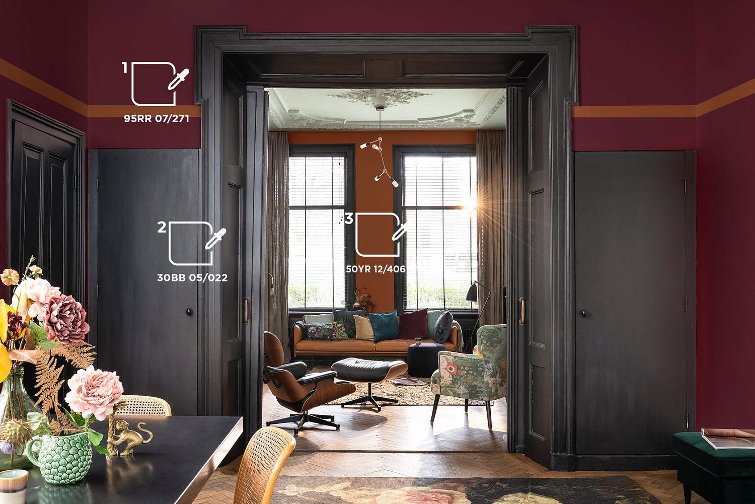 Цветовая палитра DULUX (красный)