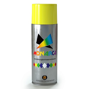 Краска MONARCA аэрозольная акриловая, яркая флуоресцентная краска