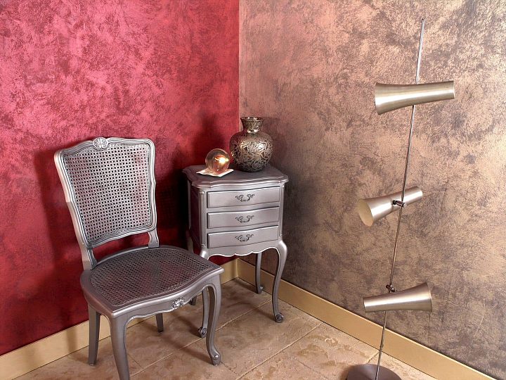 Сочетание венецианской штукатурки с другими материалами. Вид 10