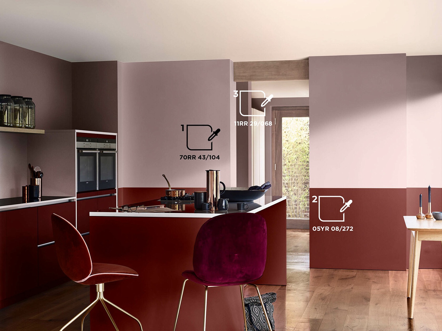 Цветовая палитра DULUX (красный)