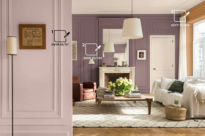 Цветовая палитра DULUX для гостинной — фото 23