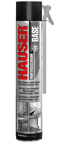 Пена монтажная HAUSER BASE полиуретановая всесезонная 500 гр