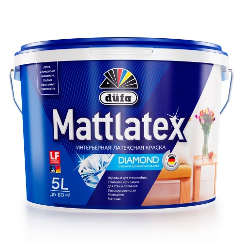 РАСПРОДАЖА DUFA Краска в/д MATTLATEX RD100 влагостойкая матовая 2,5л, К3
