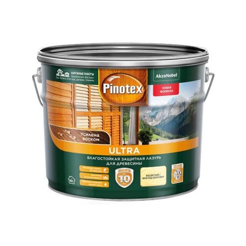 РАСПРОДАЖА PINOTEX ULTRA RU лазурь влагостойкая тиковое дерево 2,5 л, К2