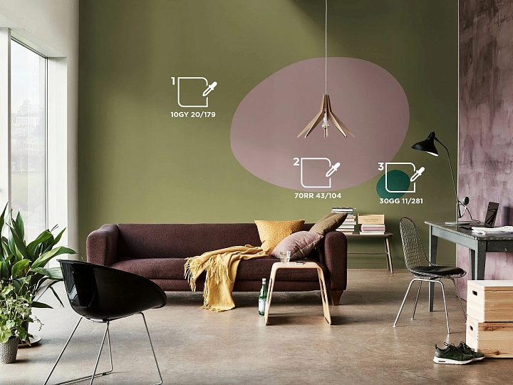 Цветовая палитра DULUX для гостинной — фото 32