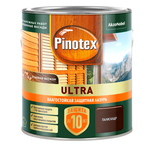 Лазурь влагостойкая PINOTEX ULTRA RU палисандр 2,5 л