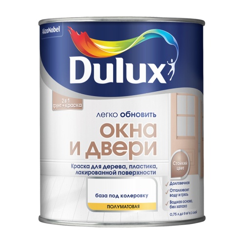 Краска Dulux окна и двери BC полуматовая 0,75 л