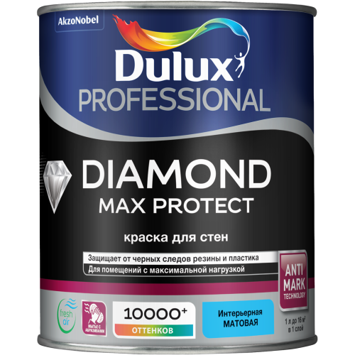 Краска DULUX  Professional DIAMOND MAX PROTECT мат. BW 1 л